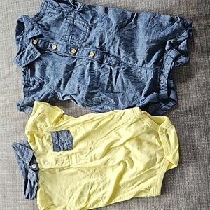 Jean romper and baby jean body suit 3-6m